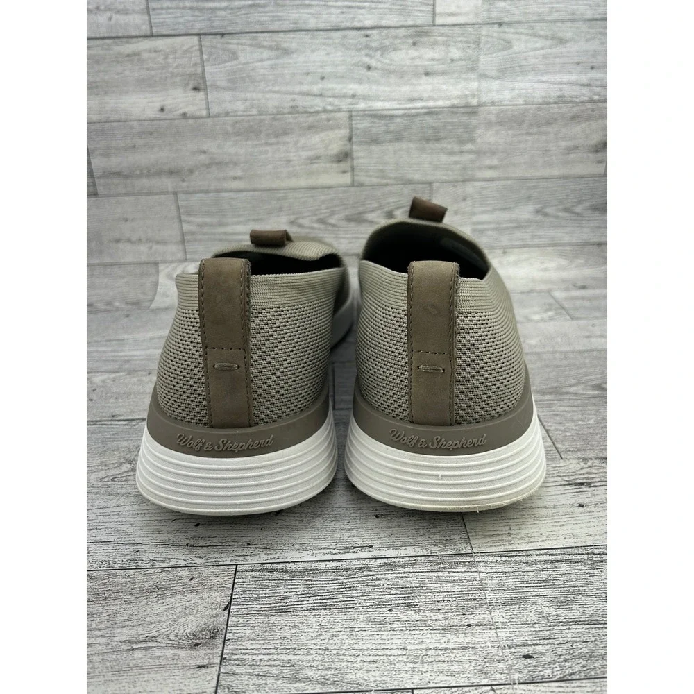 Wolf & Shepherd SwiftKnit‎ Loafers Mens 10 Taupe Knit Slip On WNSKLF2-37-D100